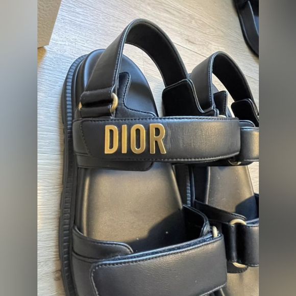 Dior Black Lambskin Sandals - Picture 6 of 9